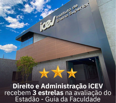 iCEV recebe três estrelas no Guia da Faculdade Estadão