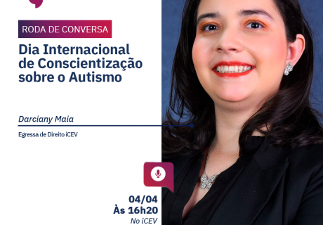 iCEV realizará bate-papo sobre direitos de pessoas com autismo